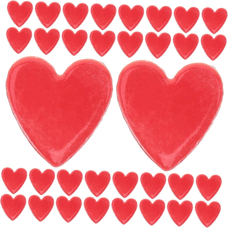 DOITOOL Heart Shaped Ceramic Tiles for DIY Crafts 100g Decorative Tiles for Home Decor Hearts for Creative Art Projects - Image 1