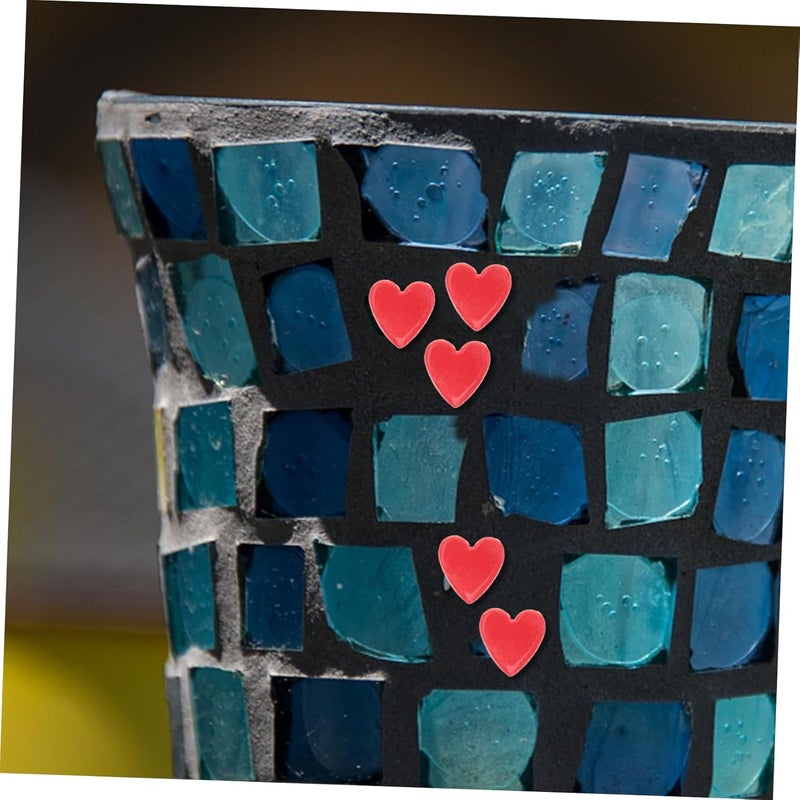 DOITOOL Heart Shaped Ceramic Tiles for DIY Crafts 100g Decorative Tiles for Home Decor Hearts for Creative Art Projects - Image 4