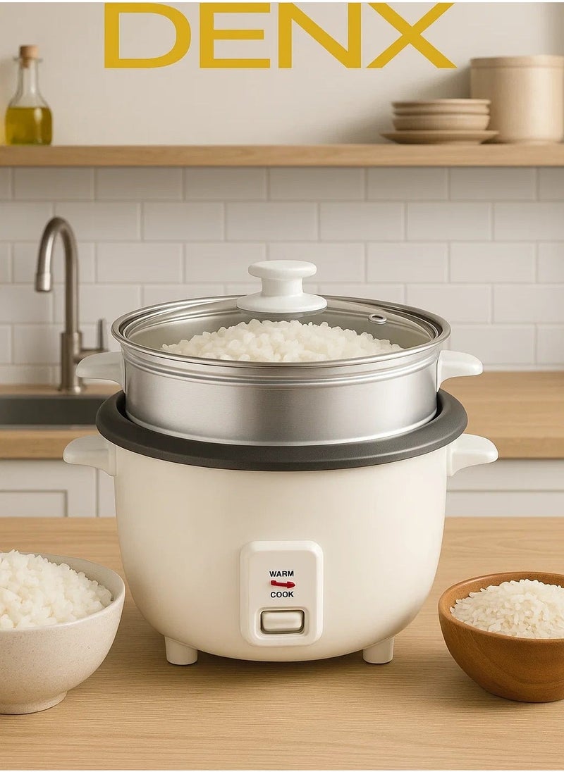 Denx 350W Smart Electric Rice Cooker (0.6L) – Mini Energy-Efficient Rice Steamer & Soup Maker For Home, Dorm, Or Travel Use - Image 2