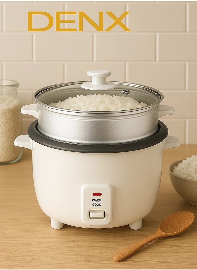 Denx 350W Smart Electric Rice Cooker (0.6L) – Mini Energy-Efficient Rice Steamer & Soup Maker For Home, Dorm, Or Travel Use - Image 1
