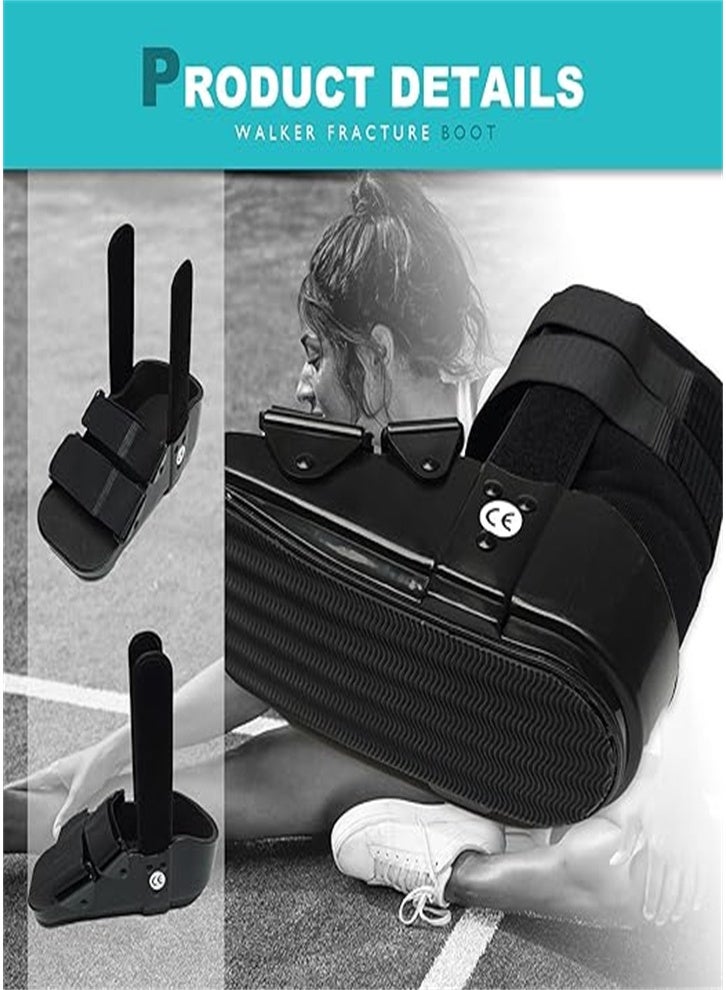 Generic Ultralight walking boots for fracture recovery protection and healing, ankle injury after Achilles tendon injury sprain swelling, post-operative healing (black) - Image 4