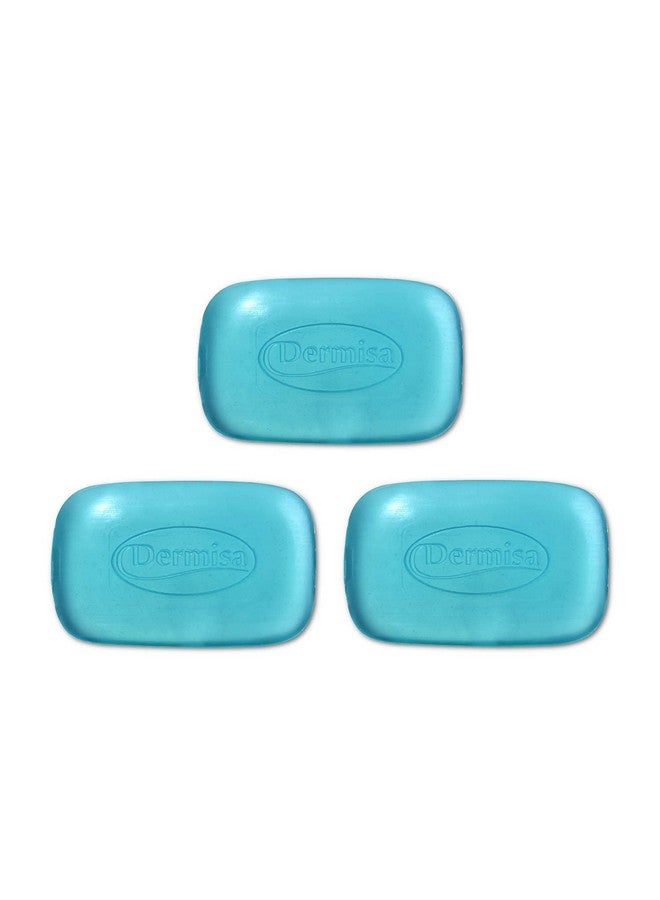 DERMISA Glycerin Bar With Aloe Vera ; Helps To Gently Cleanse All Skin Types Sensitive And Oily Skin ; Contains Aloe Vera ; No Parabens No Sulfates 100% Vegetable Base ; 3 Oz ; Pack Of 3  - Image 4