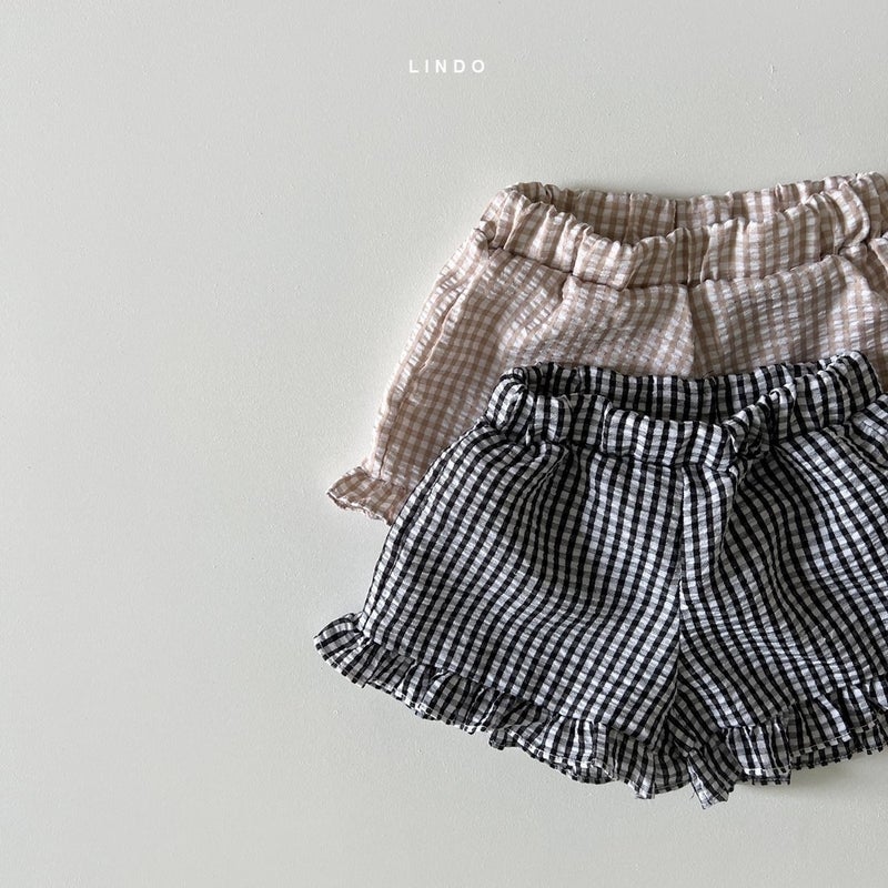 Girls Ruffle Strap Summer Plaid Outfit Set Black  - Image 4
