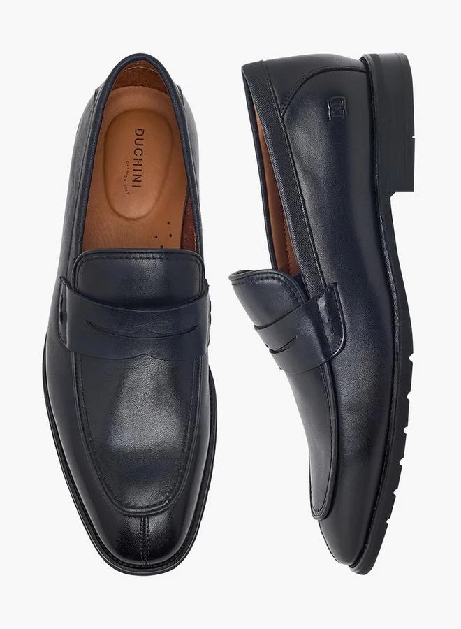 Duchini Men Leather Penny Loafers