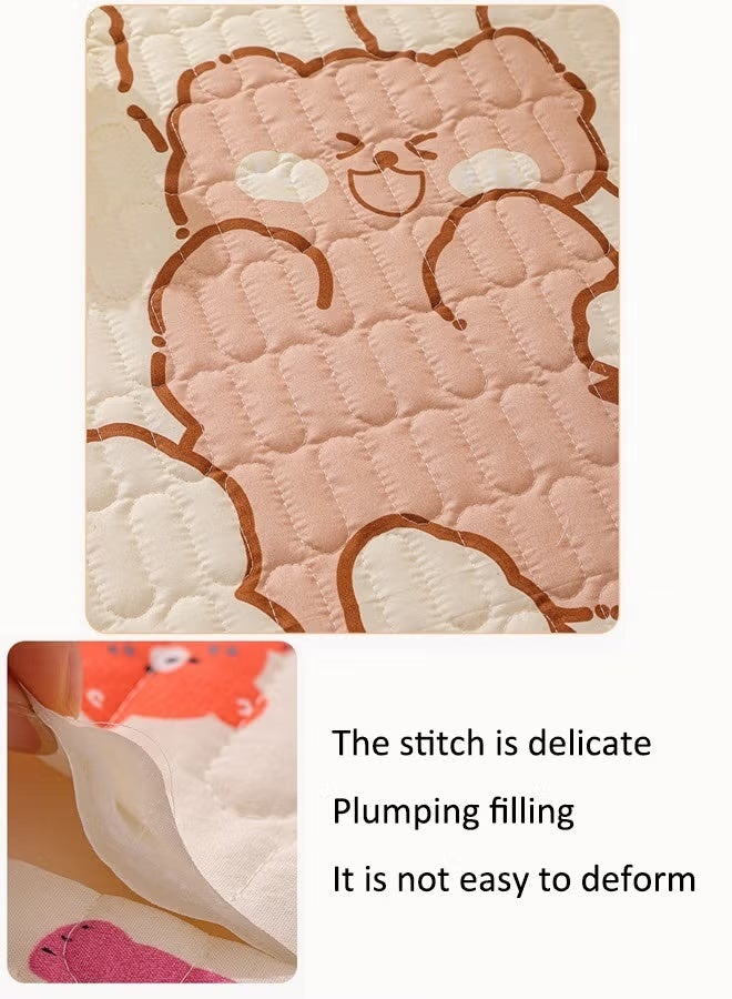 أوبتيكو وسادة سرير مقاومة للماء للأطفال، مرتبة مقاومة للبول مقاس 40×60 سم، وسادة بول قابلة للغسل، وسادة سفلية لسلس البول، مرتبة نسائية للحيض، وسادة سلس البول قابلة لإعادة الاستخدام، وسادة تبول، وسادة تبليل سرير مقاومة للماء، وسادة تدريب على استخدام الحمام للأطفال الصغار، حصيرة غير قابلة للانزلاق، وسادة تغيير حفاضات الأطفال - Image 2