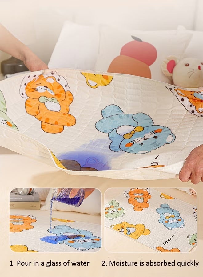 أوبتيكو وسادة سرير مقاومة للماء للأطفال، مرتبة مقاومة للبول مقاس 40×60 سم، وسادة بول قابلة للغسل، وسادة سفلية لسلس البول، مرتبة نسائية للحيض، وسادة سلس البول قابلة لإعادة الاستخدام، وسادة تبول، وسادة تبليل سرير مقاومة للماء، وسادة تدريب على استخدام الحمام للأطفال الصغار، حصيرة غير قابلة للانزلاق، وسادة تغيير حفاضات الأطفال - Image 3