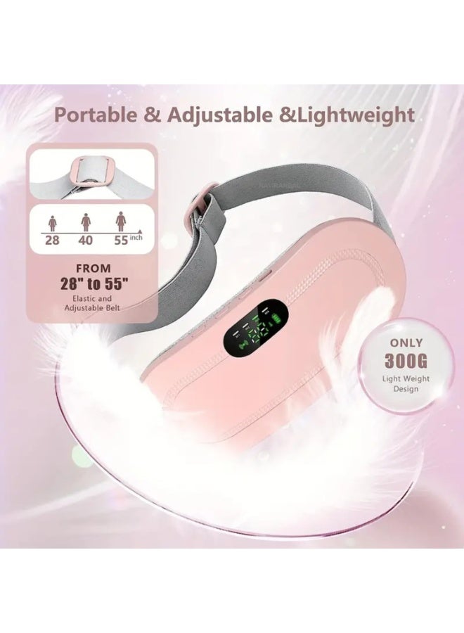 جهاز تدفئة وتدليك محمول ولاسلكي - مسكن لآلام التقلصات بـ 3 مستويات للحرارة و4 سرعات للتدليك - وسادة مريحة وقابلة للشحن للبطن والظهر - Image 4