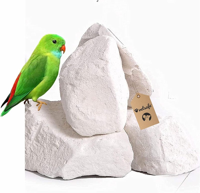 VetSafe Natural Mineral Block for Birds 250 gm | Essential Mineral Supplement | Supports Strong Beak, Bones & Feathers | Ideal for All Pet Birds | Enriched with Calcium & Trace Elements - Image 1