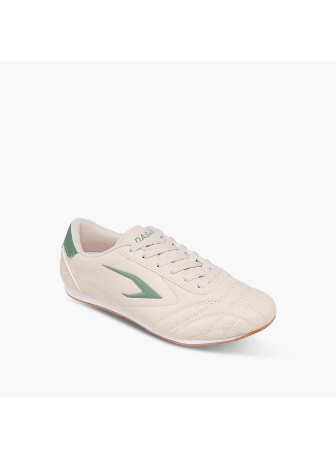 Dash Women Stitch Detail Sneakers with Lace-Up Closure