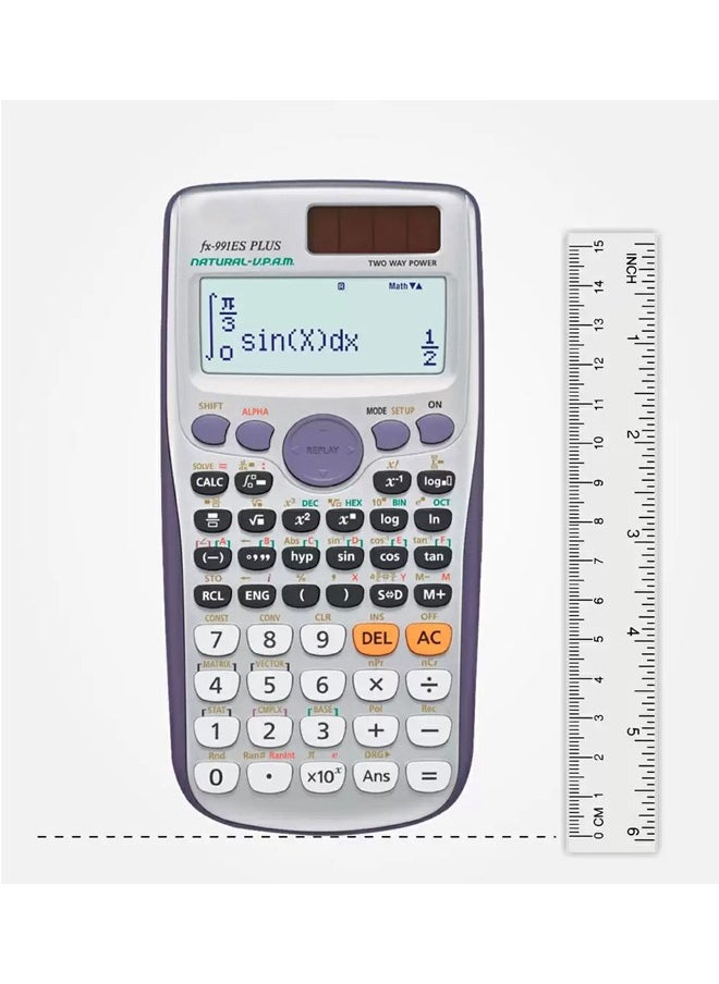 Generic - 12-Digit Non-Programmable Scientific Calculator White/Grey - Image 1
