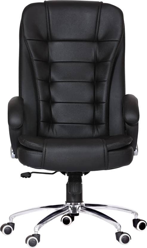 ROAR WOOD ROAR WOOD High Back Black Leather Executive Boss Director Manager Study Desk Chair Gaming Special Office Revolving 360 Fully Adjustable Ultimate Comfort and Style High Back Black  - Image 4