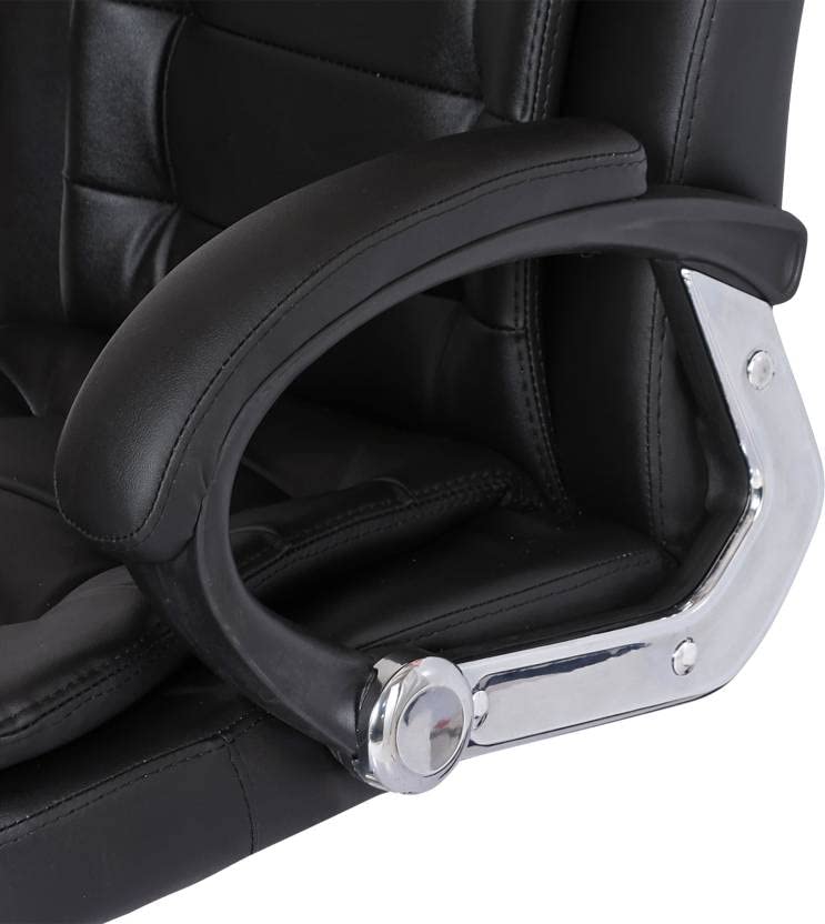 ROAR WOOD ROAR WOOD High Back Black Leather Executive Boss Director Manager Study Desk Chair Gaming Special Office Revolving 360 Fully Adjustable Ultimate Comfort and Style High Back Black  - Image 5