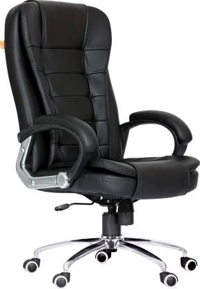 ROAR WOOD ROAR WOOD High Back Black Leather Executive Boss Director Manager Study Desk Chair Gaming Special Office Revolving 360 Fully Adjustable Ultimate Comfort and Style High Back Black  - Image 1