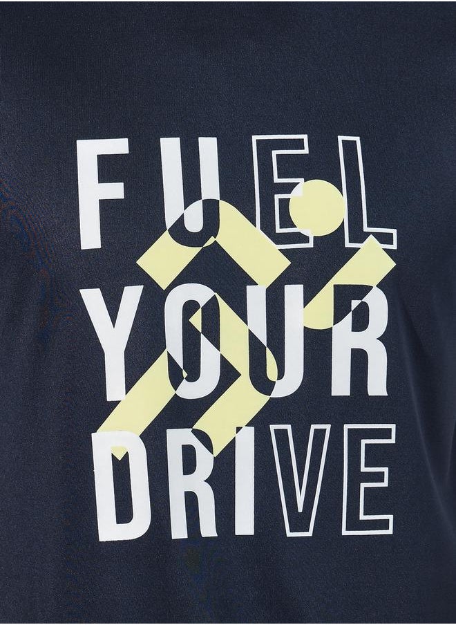Styli - Slogan Print Short Sleeve Running T-Shirt - Image 1