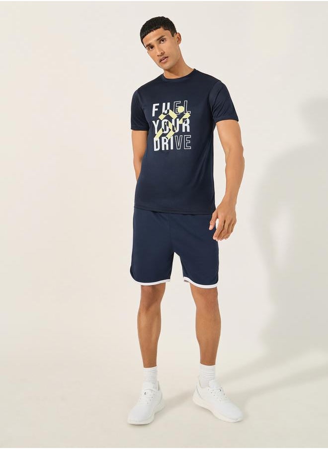 Styli - Slogan Print Short Sleeve Running T-Shirt - Image 1