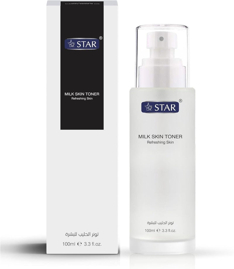 SZ Star Milk Skin Toner 100ml Brightening Hydrating Face Toner with Niacinamide Rice Extract Botanicals AlcoholFree Daily Skincare Facial Mist for Pore Care Glow All Skin Types