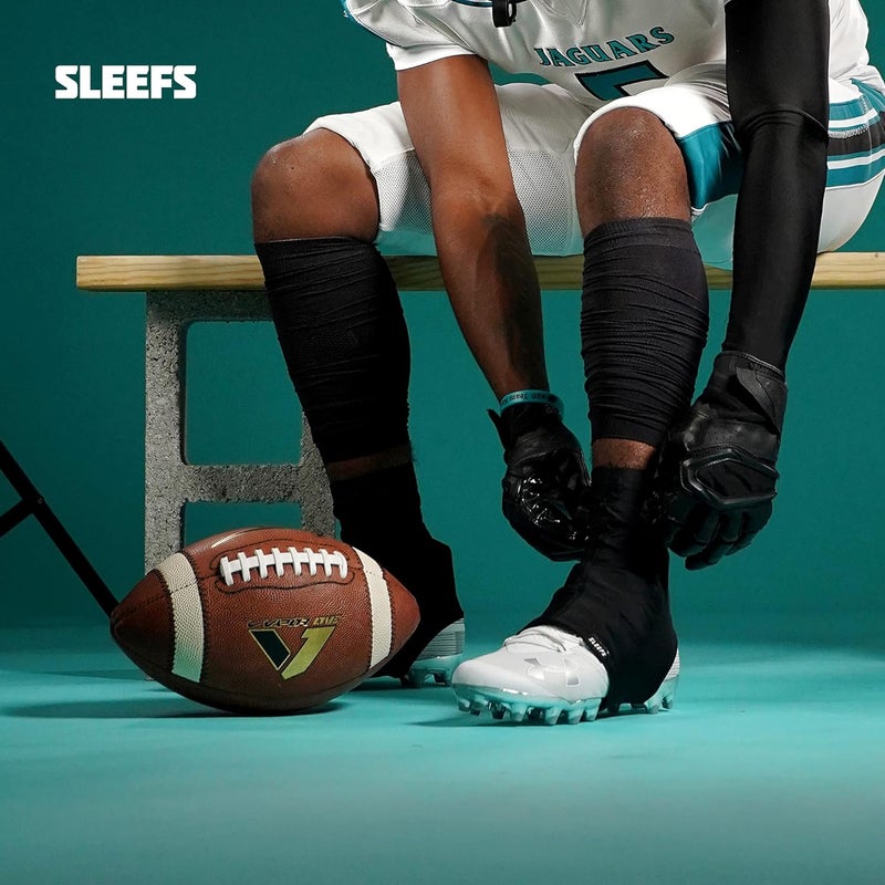 SLEEFS Spats/Football Cleat Covers [1 Pair - American Flag] - Laces Covers/Wraps for Football, Baseball, Soccer, and Field Hockey - Youth and Adult Sizes for Men, Boys and Girls - Image 5