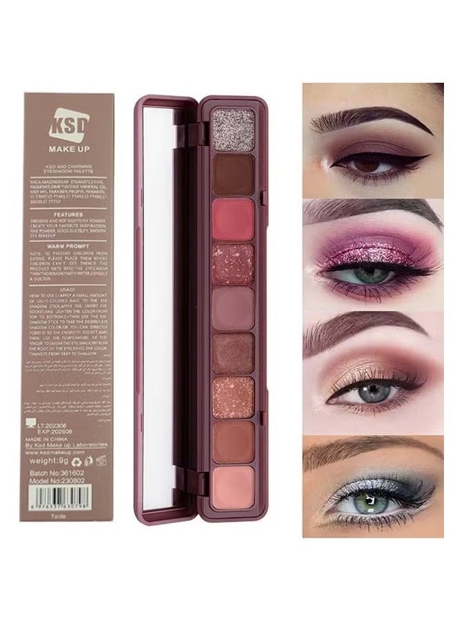 Heng Fang 9-Color Eyeshadow Palette with 6-Piece Multi-Color Lipstick - Image 2