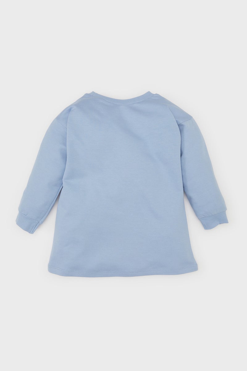 ديفاكتو فستان بيبي بناتي سويت خفيف بكم طويل من ديزني ليلو وستيتش - Image 3