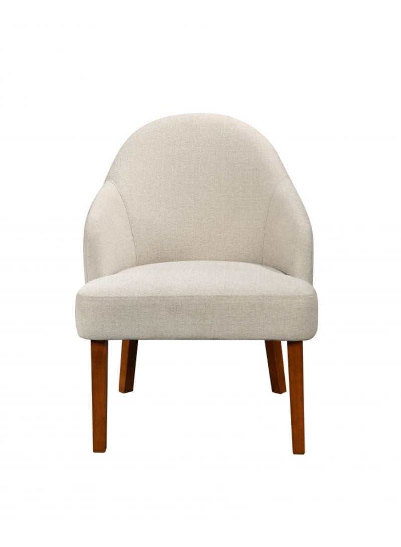 DANUBE HOME Fizzle Arm Chair Chairs | Armchair | Modern Design Single Seater Accent Chair | Comfortable Living Room Furniture L73.03xW68.58xH91.44cm - Cream  - Image 1