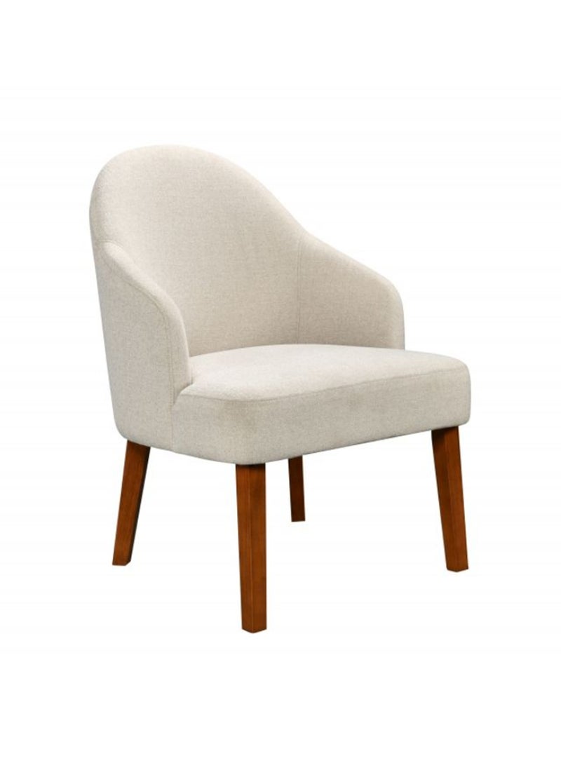 DANUBE HOME Fizzle Arm Chair Chairs | Armchair | Modern Design Single Seater Accent Chair | Comfortable Living Room Furniture L73.03xW68.58xH91.44cm - Cream  - Image 2