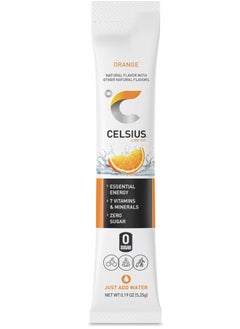 Celsius On-the-Go Powder Packets Orange, Essential Energy 2.6 Oz  - Image 2