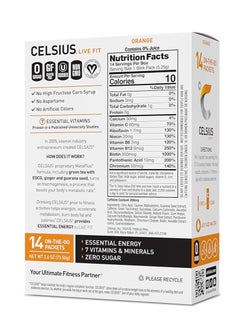 Celsius On-the-Go Powder Packets Orange, Essential Energy 2.6 Oz  - Image 4