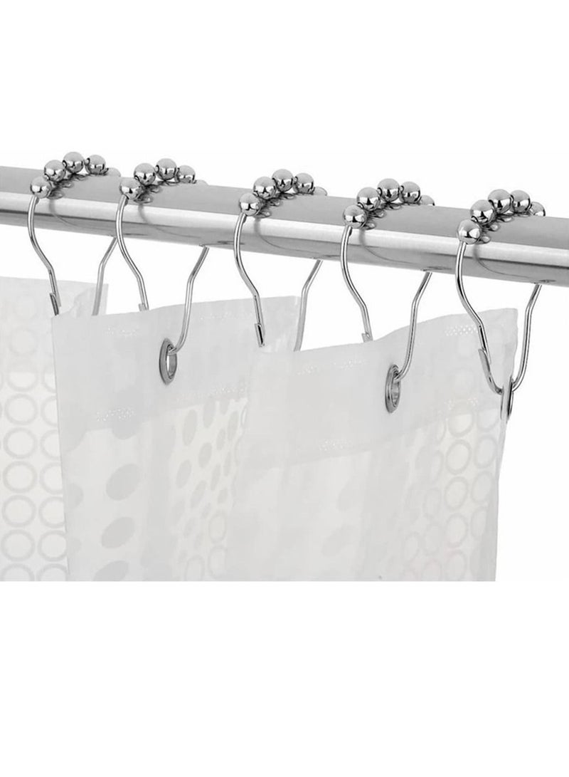 Rubik حلقات ستارة الحمام، خطافات انزلاقية من الفولاذ المقاوم للصدأ لقضبان دش الحمام، نيكل مصقول، عبوة من 24 قطعة - Image 5