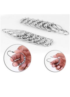 Shower Curtain Rings, Stainless Steel Roller Glide Hooks for Bathroom Shower Rods Polished Nickel Pack of 24pcs - pzsku/Z9353864438D6AF152EFDZ/45/_/1658828464/b8004210-c735-43e5-9f2e-95f760b9c137