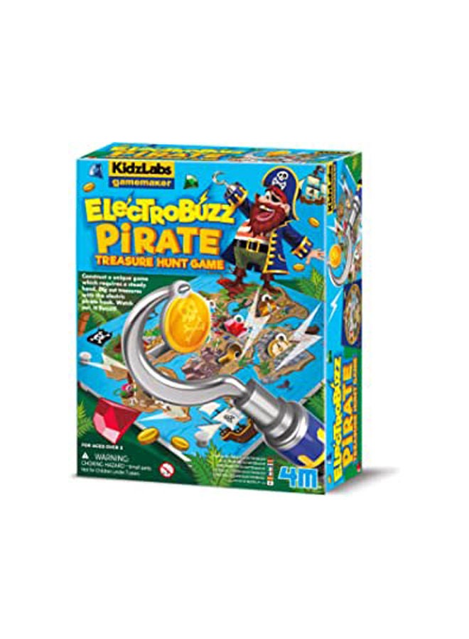 4m 4M Electrobuzz Pirate Game from KidzLabs Gamemaker, Construct and Compete, This Unique Game Requires a Steady Hand to Avoid The Buzzer as You Collect Treasures, Ages 5+
