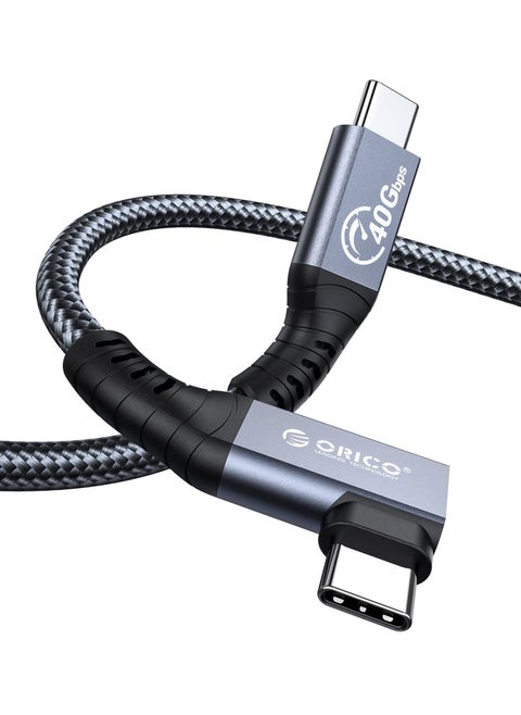 Cable For Thunderbolt 4 Right Angle 0.98ft 40gbps Usb C To Usb C Cable With 100w Charging Display 8k 60hz For Macbooks Ipad Pro