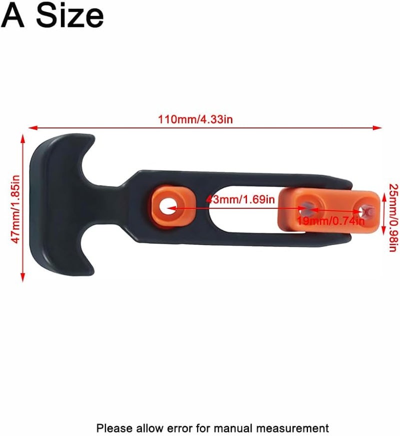 6PCS Orange T Handle Rubber Latch UV Resistant Hasp for Truck RV Boat Hatches - Image 3