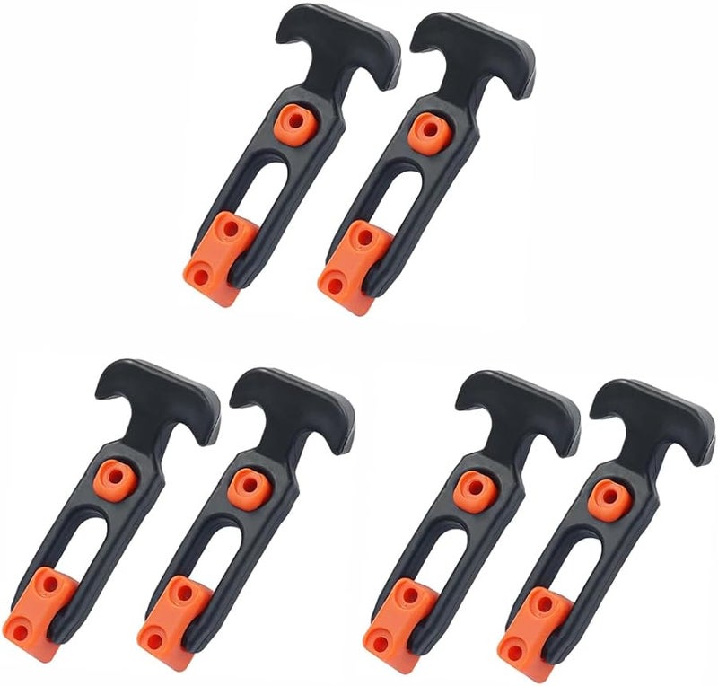 6PCS Orange T Handle Rubber Latch UV Resistant Hasp for Truck RV Boat Hatches - Image 1