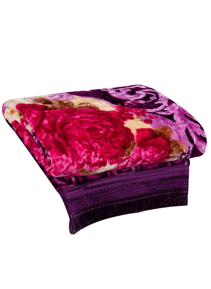 Stargold Blanket Set of 5 Pieces 220 x 240CM 2 Ply Premium Blanket With Bedspread Pillowcase And Neck Roll  - Image 3