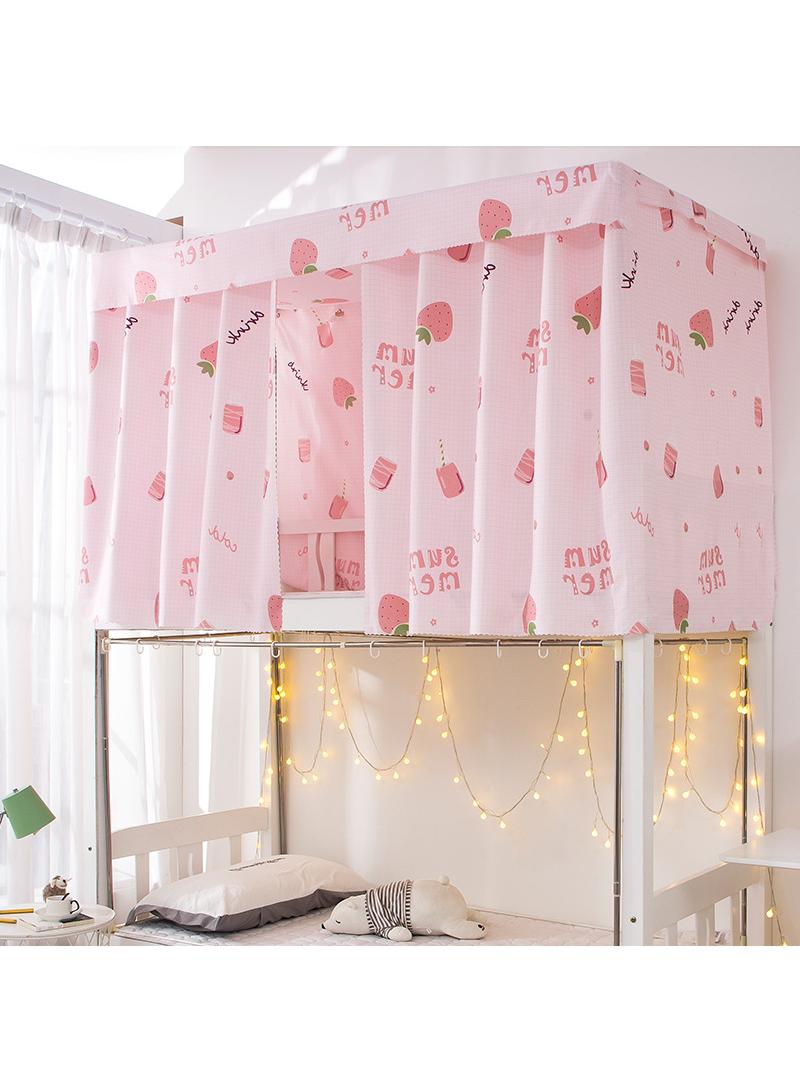 Dormitory bed curtains, student dormitories with physical shading bed curtains 1.35 * 2m 2pcs, with dust-proof top cloth - Image 1