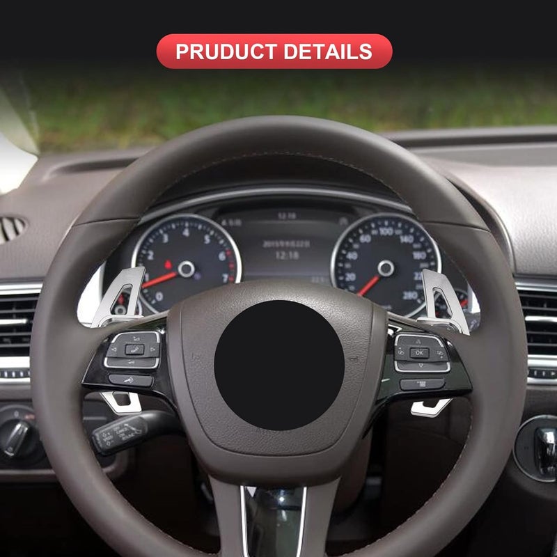 SK CUSTOM Steering Wheel Shift Paddle Shifter Extension Aluminum Alloy Silver for Volkswagen Models - Image 3