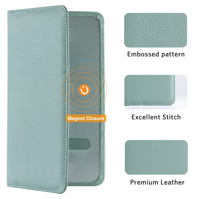 CoBak Car Registration and Insurance Holder - Vehicle Glove Box Car Organizer,Auto Truck Comparment Accessories Case with Magnetic Closure for Essential Document,Driver License,Cards - Image 4