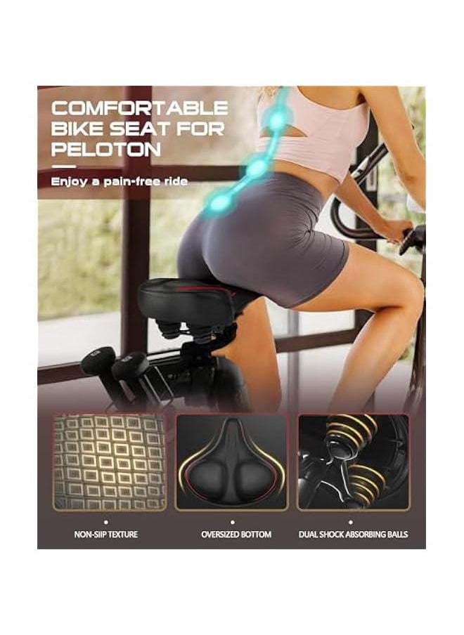 TRASSLE Bicycle Seat, Oversized Extra Thick Bicycle Seat with Dual Shock Ball for Sport or Road Bikes, Memory Foam Wide Bicycle Saddle Unisex Suitable, Easy Installation with Installation Tool  - Image 4