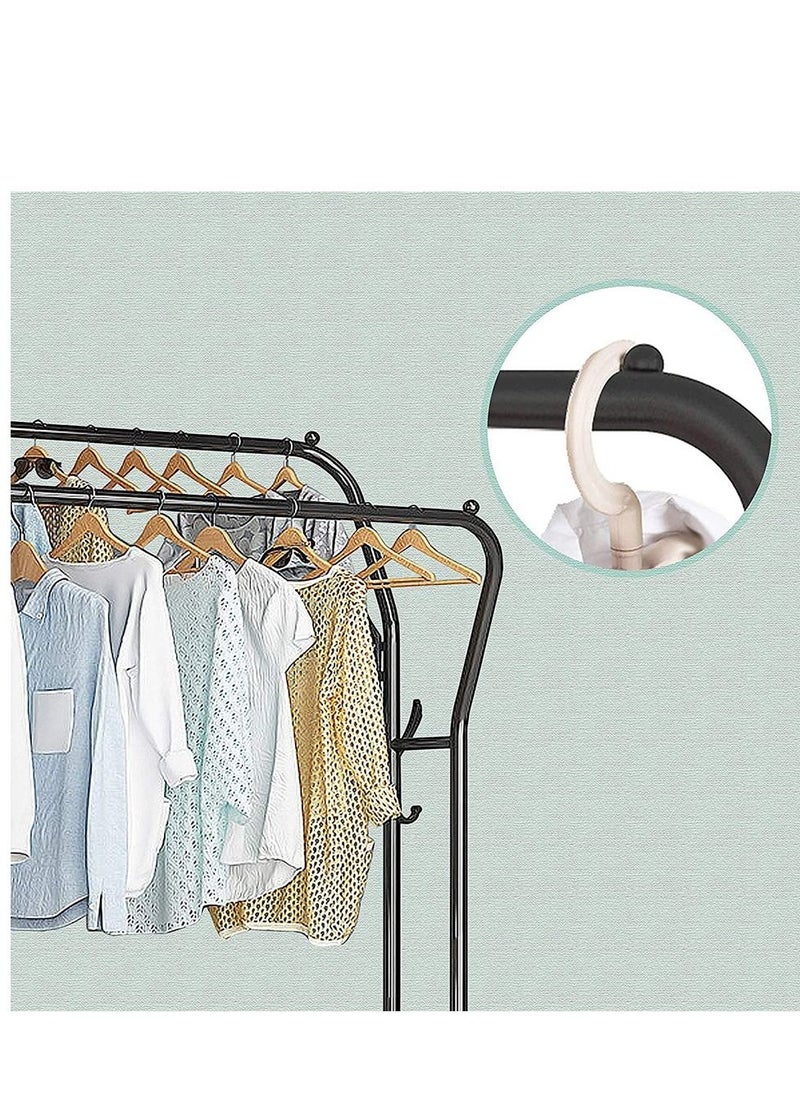 Arabest Clothes Organizer and Holder, Clothing Stand Metal, Garment Rack (black with Two Shelves)  - Image 4