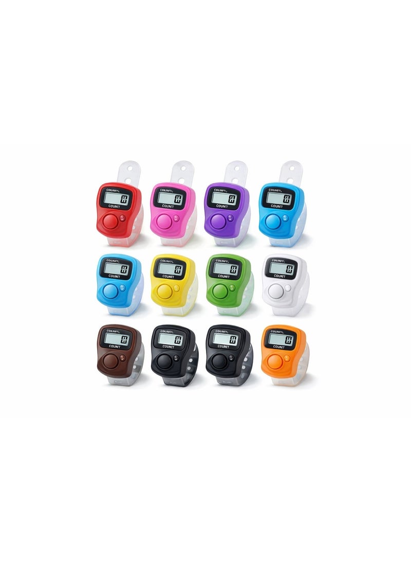 Trendiva Finger Counter Digital LED Tally Counter – Pack of 12 Pieces, Handheld Finger Ring Counter with LCD Display, Clicker Counter for Tasbeeh, Prayer, Knitting, Sports Counting & Inventory Counting - Image 3