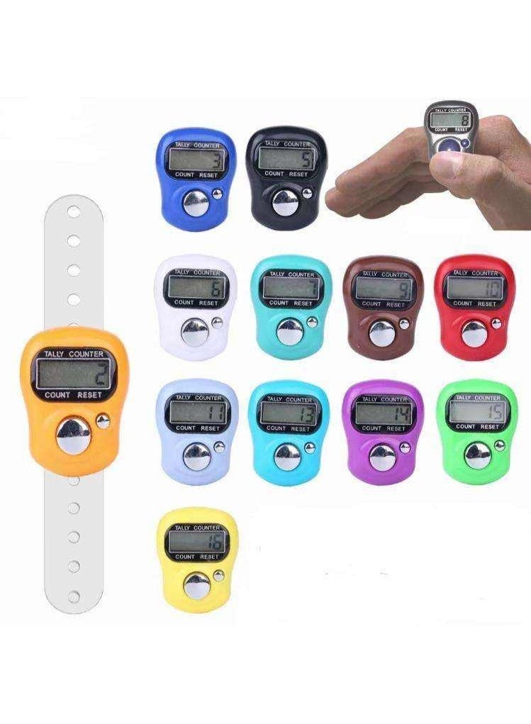 Trendiva Finger Counter Digital LED Tally Counter – Pack of 12 Pieces, Handheld Finger Ring Counter with LCD Display, Clicker Counter for Tasbeeh, Prayer, Knitting, Sports Counting & Inventory Counting - Image 2
