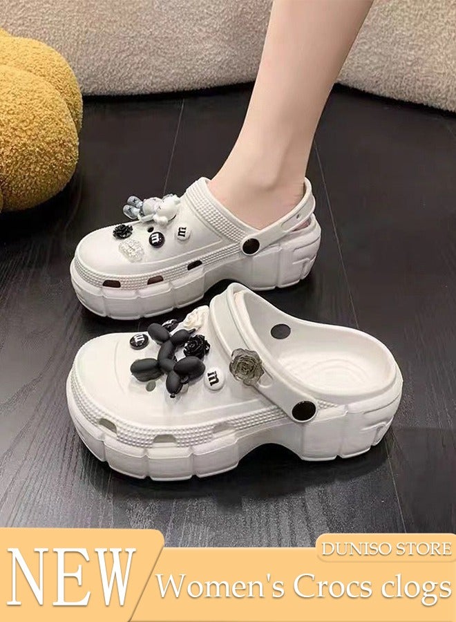 DUNISO Women's Sandals Bath Slippers Quick Drying Slide Sandal Non-Slip Soft Shower Slippers Spa Bath Pool Gym House Slippers Beach Sandals for Indoor & Outdoor  - Image 1