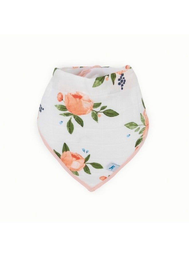 ليتل يونيكورن مريلة أطفال على شكل يونيكورن صغير (عبوة من ٤ قطع) | قطن فائق النعومة، ماص للعاب، مناسب لنموّ التسنين | مقاس قابل للتعديل (ورود مائية) - Image 1