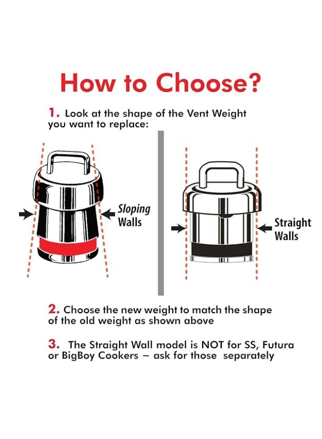 هوكينز صمام تهوية نحاسي من هاوكينز، منظم ضغط/وزن لجميع طناجر الضغط من هاوكينز بسعات من 1.5 لتر إلى 12 لتر، فضي اللون، قياسي (H10-20)، 1.5 لتر - Image 4