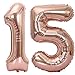 Tellpet Number 15 Balloons 15th Birthday Party Decorations Supplies Sign for Girls Rose Gold 40 Inch - Image 4
