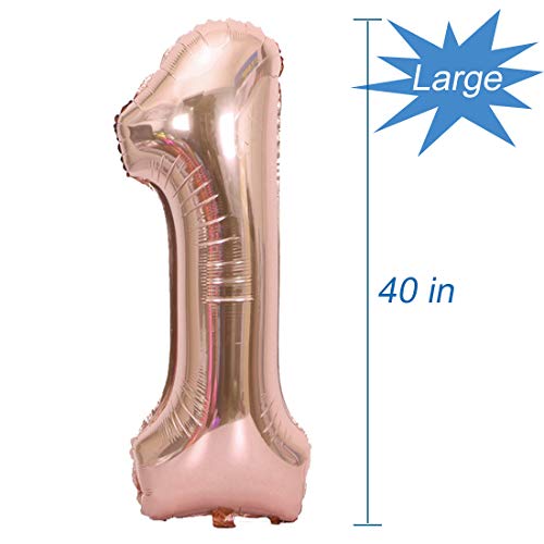 Tellpet Number 15 Balloons 15th Birthday Party Decorations Supplies Sign for Girls Rose Gold 40 Inch - Image 5