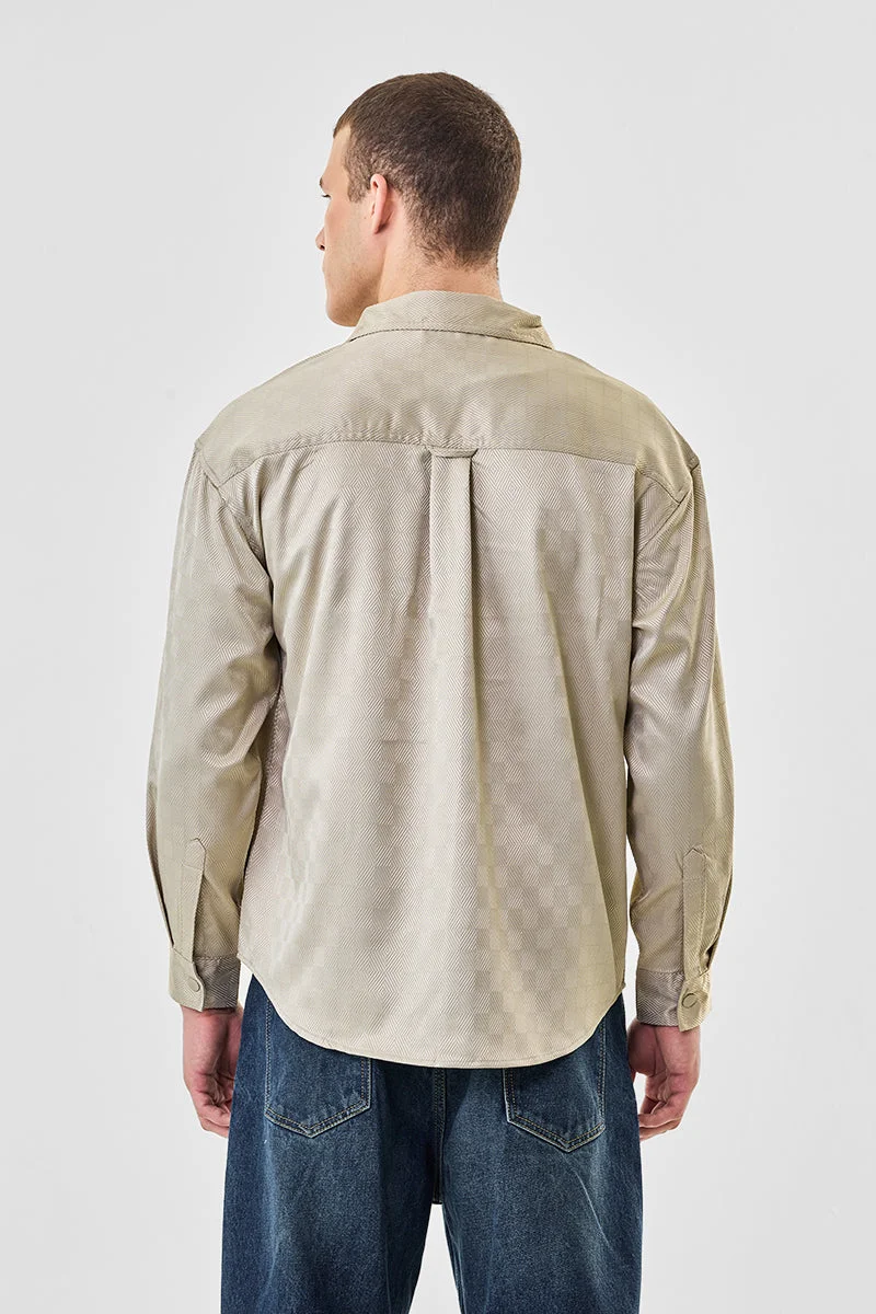 SNITCH Double Pocket Snap Button Oversized Shacket