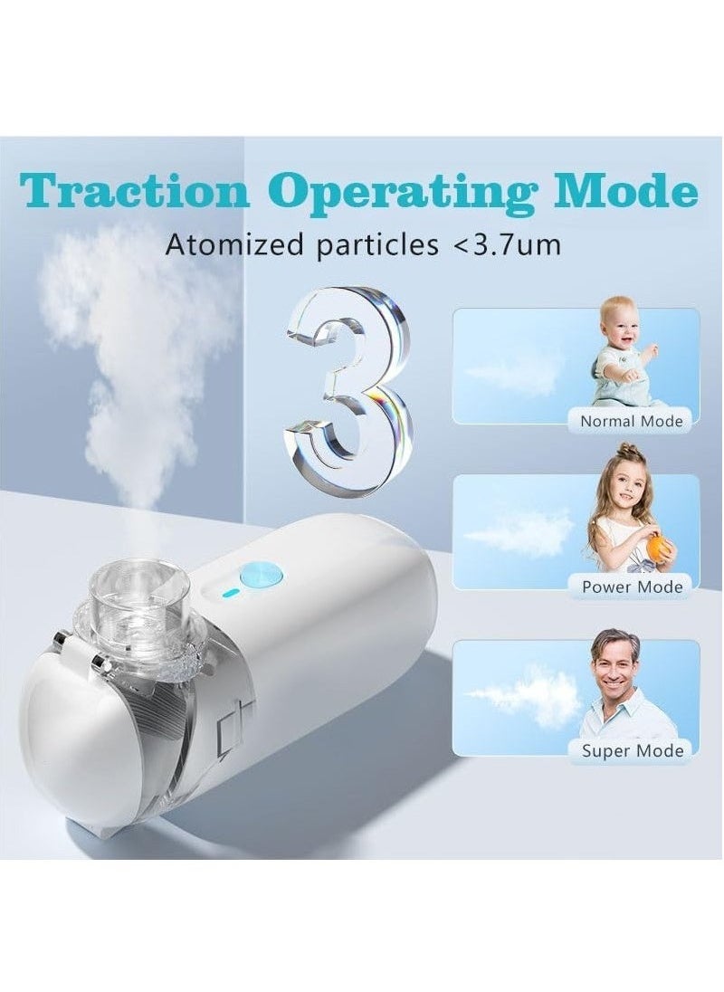 Generic Ultrasonic Mesh Nebulizer for children Men Women Mini Handheld Portable Steam Humidifier for home and travel White  - Image 4