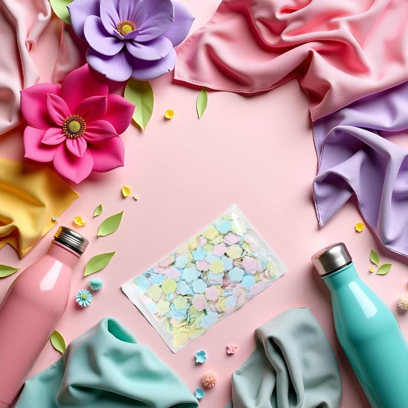 Mioaoa 1000 Sheets Floral Paper Soap Sheets, Colorful Flower Shape Portable Disposable Travel Hiking Washing Hand Bath Toiletry Portable Gentle Papers for Women Soap Fragrance - Image 5