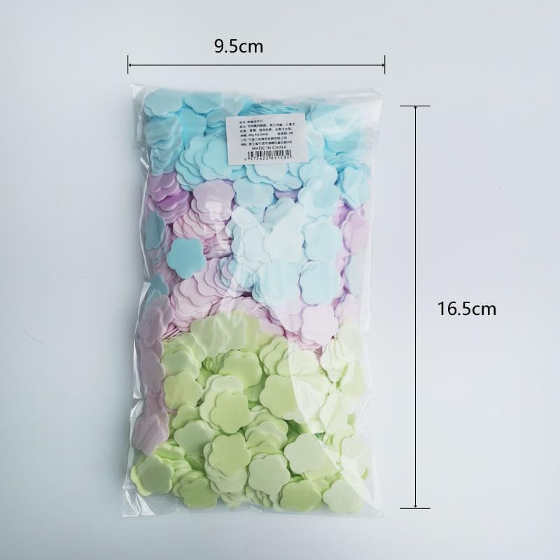 Mioaoa 1000 Sheets Floral Paper Soap Sheets, Colorful Flower Shape Portable Disposable Travel Hiking Washing Hand Bath Toiletry Portable Gentle Papers for Women Soap Fragrance - Image 2